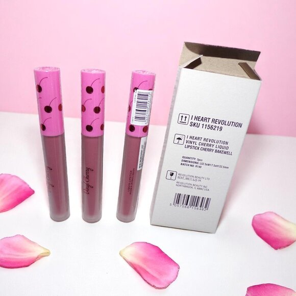 Revolution Other - (3) Tubes I Heart Revolution Vinyl Cherry Lip Gloss New in Box